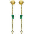 Boucles d'oreille sur Grenoble : Boucles oreilles Orusbijoux Boucles D Oreilles Argent Dor&eacute; Pierres Pr&eacute;cieuses &eacute;meraude Dor&eacute;