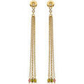 Boucles d'oreille sur Grenoble : Boucles oreilles Orusbijoux Boucles D Oreilles Argent Dor&eacute;e Perle Naturelle Tourmaline Dor&eacute;