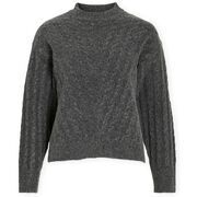 Pull Vila Relli Highneck Knit - Dark Grey Melange