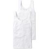 Maillots de corps Schiesser Femme Maillot de corps Paquet de 2 Cotton Essentials Blanc