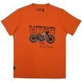 T-shirt Daytona T shirt moto vintage Ref 64961 Orange Grenoble
