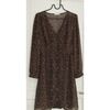 Robe courte Lili & Lala Robe mi-longue avec impressions jaune et rose sur fond noir (eff