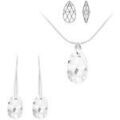 Parures Sc Crystal BS003-SN016+BS010-SE003-CRYS Argent&eacute; Grenoble