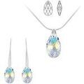 Parures Sc Crystal BS003-SN016+BS010-SE003-IRIS Argent&eacute; Grenoble