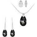 Parures Sc Crystal BS003-SN016+BS010-SE003-SINI Argent&eacute; Grenoble