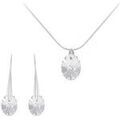 Parures Sc Crystal BS008-SE003+BS049-SN016-CRYS Argent&eacute; Grenoble
