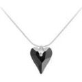 Collier Sc Crystal BS025-SN016-JET Argent&eacute;