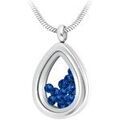 Collier Sc Crystal BS1976-BLEU Argent&eacute; Grenoble