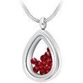 Collier Sc Crystal BS1976-ROUGE Argent&eacute;