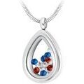 Collier Sc Crystal BS1976-TRICOLORE Argent&eacute;