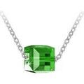 Collier Sc Crystal BS2509-SN032-EMER Argent&eacute; Grenoble