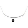 Collier Sc Crystal BS2551-B1213-JET Argent&eacute;
