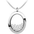 Colliers sur Grenoble : Collier Sc Crystal B1522-CRYS Argent&eacute;