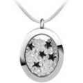 Colliers sur Grenoble : Collier Sc Crystal B2870 Argent&eacute;
