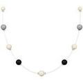 Colliers sur Grenoble : Collier Sc Crystal B2868 Argent&eacute;