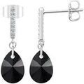 Boucles oreilles Sc Crystal BS2855-JET Grenoble