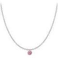 Colliers sur Grenoble : Collier Sc Crystal B2382-ARGENT-10001-ROSE Argent&eacute;