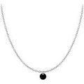 Collier Sc Crystal B2382-ARGENT-10001-NOIR Argent&eacute; Grenoble