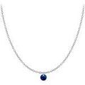 Colliers sur Grenoble : Collier Sc Crystal B2382-ARGENT-10001-BLEU Argent&eacute;