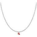 Collier Sc Crystal B2382-ARGENT-10004-ROUGE Argent&eacute; Grenoble