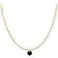 Colliers sur Grenoble : Collier Sc Crystal B2382-DORE-10001-NOIR Dor&eacute;