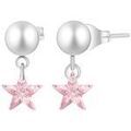 Boucles oreilles Sc Crystal B3070-ARGENT-ROSE Grenoble