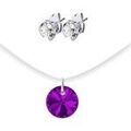 Collier Sc Crystal BS200-AMET+BO Argent&eacute;