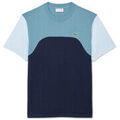 Tee-shirts sur Grenoble : T-shirt Lacoste T-SHIRT COLOR-BLOCK JERSEY DE COTON BLEU
