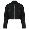 Vestes sur Grenoble : Veste Calvin Klein Jeans DENIM CROPPED JACKET SOFT BLACK