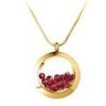 Collier Sc Boh&egrave;me BS1362-DORE-SIAM Rouge Grenoble