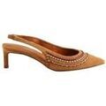 Chaussures &agrave; talons femme sur Grenoble : Chaussures escarpins Ulla Johnson Talons en daim camel