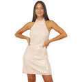 Robe courte La Modeuse Robes pour femme - Blanc cass&eacute; - Beige