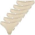 Slips Only Femme Slip Paquet de 6 ONLCHLOE LACE BRAZIL 6P Beige Grenoble