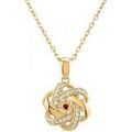 Colliers sur Grenoble : Collier Sc Boh&egrave;me BD2034-DORE-COLLIER-RUBY Dor&eacute;