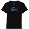 Tee-shirts sur Grenoble : T-shirt Lacoste T-SHIRT SPORT EN JERSEY RESPIRANT IMPRIM&Eacute; CROCODILE Noir