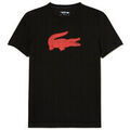 Tee-shirts sur Grenoble : T-shirt Lacoste T-SHIRT SPORT EN JERSEY RESPIRANT IMPRIM&Eacute; CROCODILE Noir