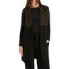 Gilet Morgan jacquard l&eacute;opard Noir