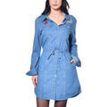 Robes sur Grenoble : Robe Von Dutch - Robe chemise en jean - bleu jean