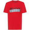 T-shirt HUGO T-shirt Boss Regular Fit Rouge avec logo artistique