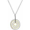 Collier Orusbijoux Collier Argent Rhodi&eacute; Dor&eacute; Diamant&eacute; B&eacute;atrice Bicolore Argent&eacute; Grenoble