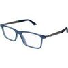 Lunettes de soleil Montblanc MB0333O Cadres Optiques, Bleu/Transparent, 55 mm