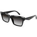 Lunettes sur Grenoble : Lunettes de soleil Saint Laurent SL M104 Lunettes de soleil, Noir/Gris, 56 mm