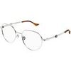 Lunettes de soleil Gucci GG1496O Cadres Optiques, Argent/Transparent, 52 mm Argent&eacute;