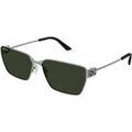 Lunettes de soleil Balenciaga BB0374SK Lunettes de soleil, Ruth&eacute;nium/Vert, 63 mm