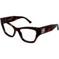 Lunettes sur Grenoble : Lunettes de soleil Balenciaga BB0362O Cadres Optiques, Havana/Transparent, 54 mm