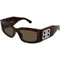 Lunettes sur Grenoble : Lunettes de soleil Balenciaga BB0360S Lunettes de soleil, Havana/Marron, 56 mm