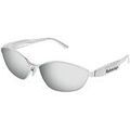 Lunettes sur Grenoble : Lunettes de soleil Balenciaga BB0356S Lunettes de soleil, Argent/Argent, 64 mm Argent&eacute;