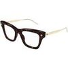 Lunettes de soleil McQ Alexander McQueen AM0484O Cadres Optiques, Havana/Transparent, 52 mm