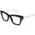 Lunettes de soleil McQ Alexander McQueen AM0484O Cadres Optiques, Havana/Transparent, 52 mm Grenoble
