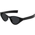 Lunettes sur Grenoble : Lunettes de soleil Saint Laurent SL M144 Lunettes de soleil, Noir/Noir, 48 mm